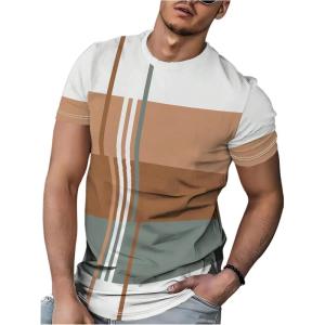 image:imageSOLY HUX Mens Summer Striped Color Block Tees Casual Crew Neck Short Sleeve T ShirtsMulti Striped