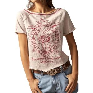 image:imageSOLY HUX Womens Y2k Graphic Tees Short Sleeve Boat Neck T Shirt Vintage Summer Tops StreetwearPink Letter