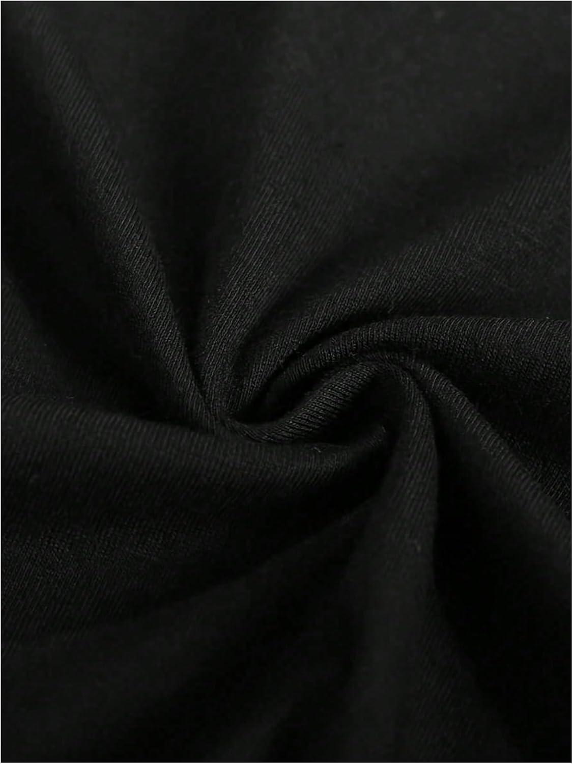 image:imageSOLY HUX Womens Letter Print Graphic Tees Crew Neck Short Sleeve Oversized T Shirt Vintage Summer TopsBlack Letter