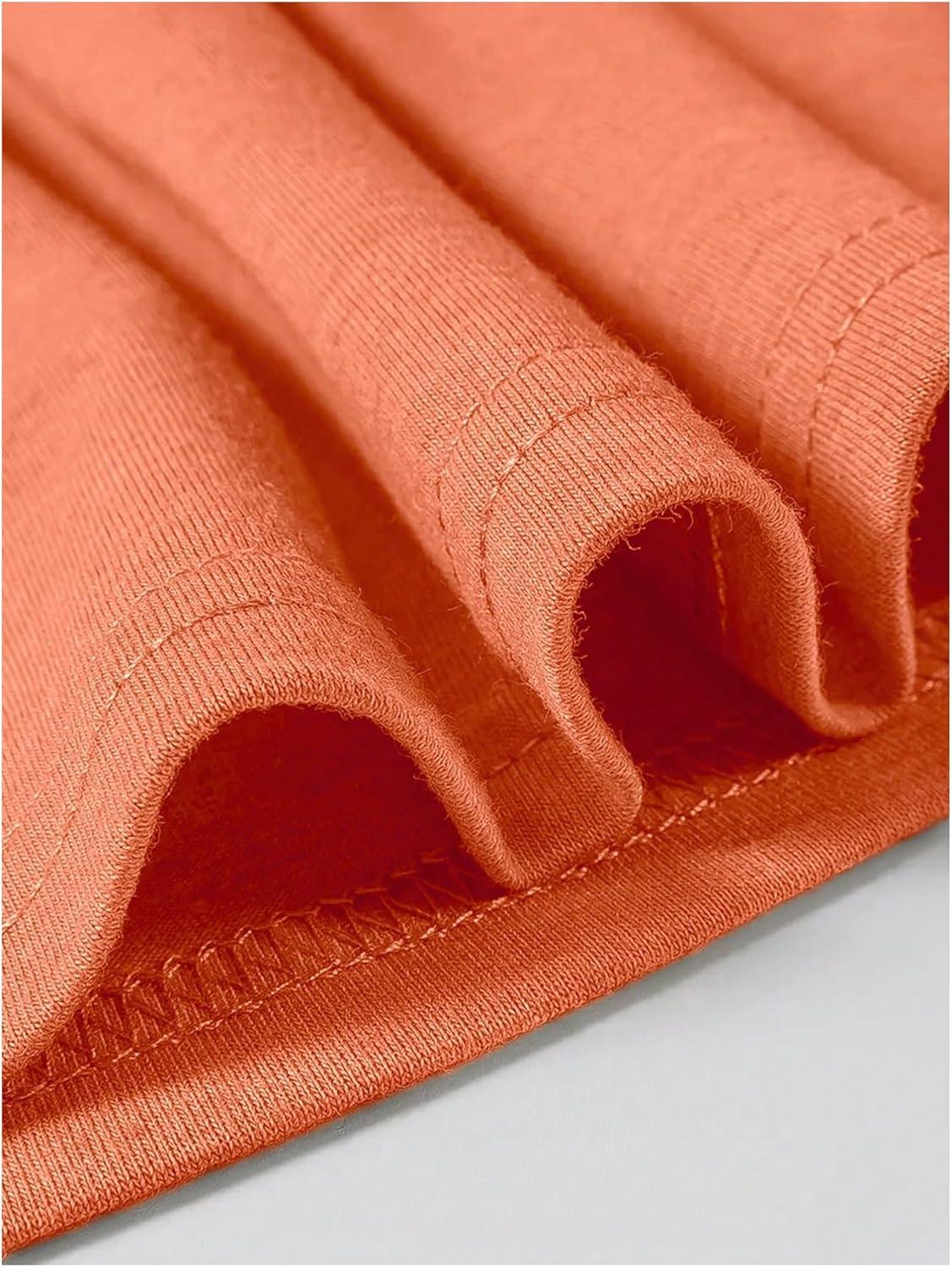 image:imageSOLY HUX Womens Letter Print Graphic Tees Crew Neck Short Sleeve Oversized T Shirt Vintage Summer TopsOrange Letter