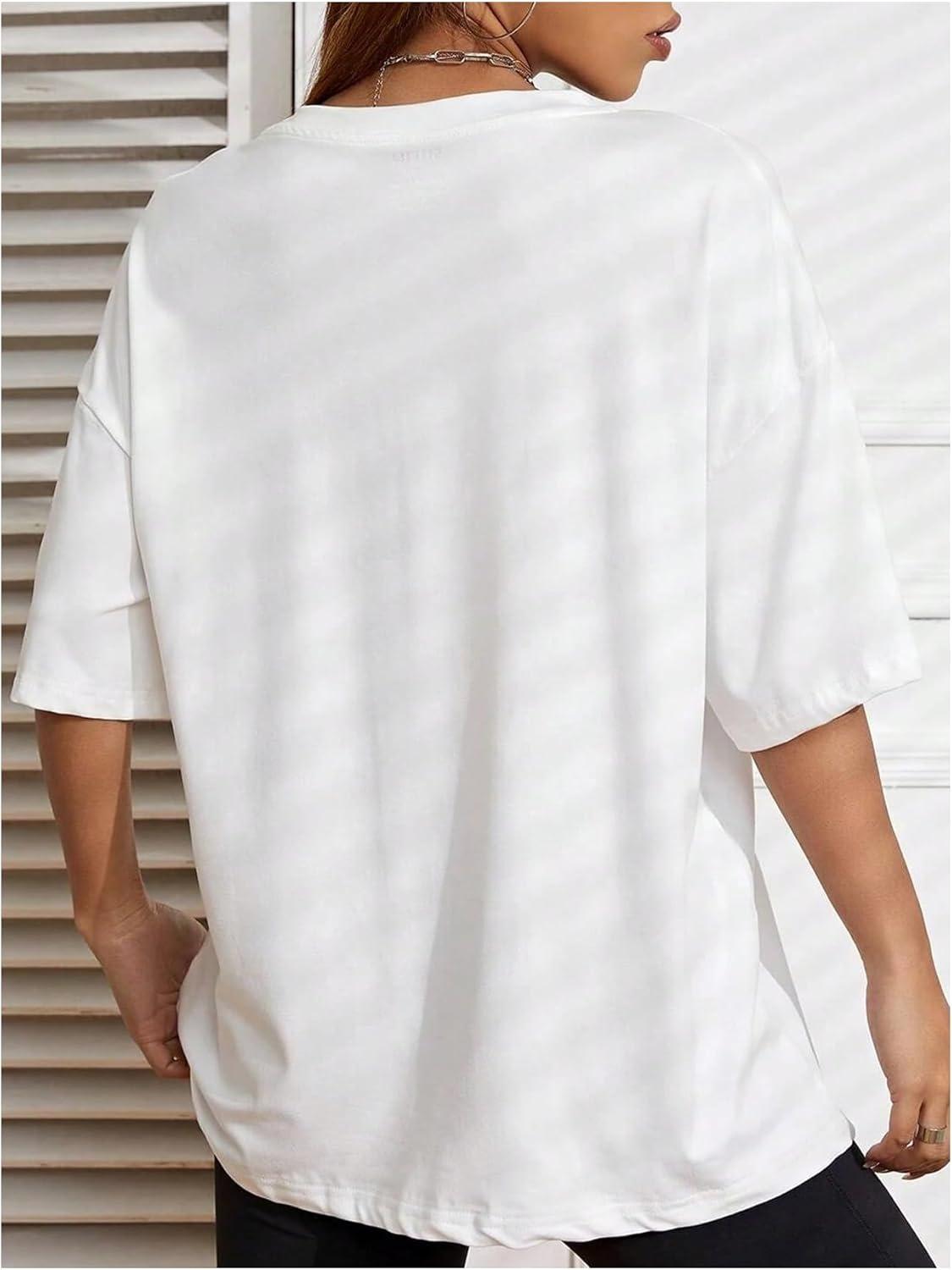 image:imageSOLY HUX Womens Vintage Graphic Tees Short Sleeve Oversized T Shirt Western Country Concert Summer Tops StreetwearWhite Graphic