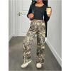 image:imageSOLY HUX Girls Camo Sweatpants Elastic Waist Baggy Wide Leg Casual Pants StreetwearArmy Green Camo