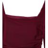 image:imageSOLY HUX Girls Square Neck Long Sleeve Ruched Bodycon Mini DressPlain Burgundy