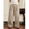 image:imageSOLY HUX Mens Baggy Jeans Vintage Straight Leg Loose Fit Skater Denim Pants StreetwearPlain Khaki