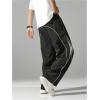 image:imageSOLY HUX Mens Baggy Track Pants Drawstring Elastic Waist Parachute Sweatpants StreetwearBlack Grey