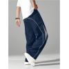image:imageSOLY HUX Mens Baggy Track Pants Drawstring Elastic Waist Parachute Sweatpants StreetwearDark Blue