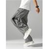 image:imageSOLY HUX Mens Baggy Track Pants Drawstring Elastic Waist Parachute Sweatpants StreetwearPure Grey