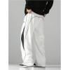 image:imageSOLY HUX Mens Baggy Track Pants Drawstring Elastic Waist Parachute Sweatpants StreetwearWhite Black