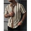 image:imageSOLY HUX Mens Casual Button Down Shirt Textured Short Sleeve Collared Summer ShirtsApricot