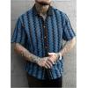 image:imageSOLY HUX Mens Casual Button Down Shirt Textured Short Sleeve Collared Summer ShirtsBlue