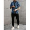 image:imageSOLY HUX Mens Casual Button Down Shirt Textured Short Sleeve Collared Summer ShirtsBlue