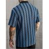 image:imageSOLY HUX Mens Casual Button Down Shirt Textured Short Sleeve Collared Summer ShirtsBlue