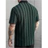 image:imageSOLY HUX Mens Casual Button Down Shirt Textured Short Sleeve Collared Summer ShirtsDark Green
