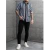 image:imageSOLY HUX Mens Casual Button Down Shirt Textured Short Sleeve Collared Summer ShirtsGrey