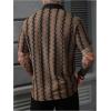 image:imageSOLY HUX Mens Casual Button Down Shirt Textured Short Sleeve Collared Summer ShirtsPlain Coffee Brown