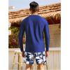 image:imageSOLY HUX Mens Swimsuit Long Sleeve Rash Guard Swim Shirt and Shorts 2 Piece Swimwear SetBlue Tropical