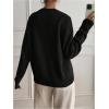 image:imageSOLY HUX Pullover Sweaters for Women Long Sleeve Button Crew Neck 2 in 1 Knitted Oversized TopsPure Black