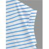 image:imageSOLY HUX Women Open Back Tops Workout Backless Tee Casual Athletic Shirts Short Sleeve Oversized Gym T ShirtBlue and White Striped