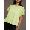 image:imageSOLY HUX Women Open Back Tops Workout Backless Tee Casual Athletic Shirts Short Sleeve Oversized Gym T ShirtPlain Lime Green