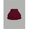image:imageSOLY HUX Womens 2 Piece Skirt Sets Y2k One Shoulder Tank Tops and Ruffle Layered Mini Skirt Summer Vacation OutfitsPure Burgundy