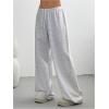 image:imageSOLY HUX Womens Baggy Sweatpants Drawstring Waist Wide Leg Loose Casual Long PantsPlain Light Grey