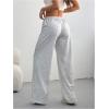 image:imageSOLY HUX Womens Baggy Sweatpants Drawstring Waist Wide Leg Loose Casual Long PantsPlain Light Grey