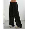 image:imageSOLY HUX Womens Baggy Sweatpants Drawstring Waist Wide Leg Loose Casual Long PantsPure Black