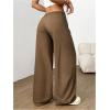image:imageSOLY HUX Womens Baggy Sweatpants Drawstring Waist Wide Leg Loose Casual Long PantsPure Brown