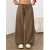 image:imageSOLY HUX Womens Baggy Sweatpants Drawstring Waist Wide Leg Loose Casual Long PantsPure Brown