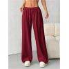 image:imageSOLY HUX Womens Baggy Sweatpants Drawstring Waist Wide Leg Loose Casual Long PantsPure Burgundy