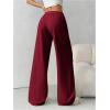 image:imageSOLY HUX Womens Baggy Sweatpants Drawstring Waist Wide Leg Loose Casual Long PantsPure Burgundy