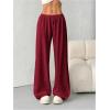 image:imageSOLY HUX Womens Baggy Sweatpants Drawstring Waist Wide Leg Loose Casual Long PantsPure Burgundy