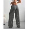 image:imageSOLY HUX Womens Baggy Sweatpants Drawstring Waist Wide Leg Loose Casual Long PantsPure Dark Grey