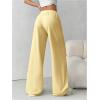 image:imageSOLY HUX Womens Baggy Sweatpants Drawstring Waist Wide Leg Loose Casual Long PantsPure Yellow