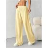 image:imageSOLY HUX Womens Baggy Sweatpants Drawstring Waist Wide Leg Loose Casual Long PantsPure Yellow