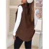 image:imageSOLY HUX Womens Button Down Fleece Outerwear Vest Sleeveless Teddy Jacket Coat Fall Winter ClothesCoffee Brown