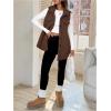 image:imageSOLY HUX Womens Button Down Fleece Outerwear Vest Sleeveless Teddy Jacket Coat Fall Winter ClothesCoffee Brown
