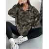 image:imageSOLY HUX Womens Camo Sweatshirts 14 Zip Pullover Shirts Long Sleeve Fall Tops StreetwearGreen Camo