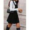 image:imageSOLY HUX Womens Corduroy Overall Mini Dress Sleeveless Square Neck A Line Pinafore DressesPure Black
