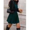 image:imageSOLY HUX Womens Corduroy Overall Mini Dress Sleeveless Square Neck A Line Pinafore DressesPure Dark Green