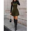 image:imageSOLY HUX Womens Corduroy Overall Mini Dress Sleeveless Square Neck A Line Pinafore DressesPure Green