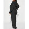 image:imageSOLY HUX Womens Fall Clothes 2 Piece Sweatsuits Zip Up Crop Hoodies and Sweatpants Set StreetwearPure Black