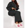 image:imageSOLY HUX Womens Fall Clothes 2 Piece Sweatsuits Zip Up Crop Hoodies and Sweatpants Set StreetwearPure Black