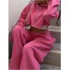 image:imageSOLY HUX Womens Fall Clothes 2 Piece Sweatsuits Zip Up Crop Hoodies and Sweatpants Set StreetwearPure Pink