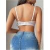 image:imageSOLY HUX Womens Floral Lace Bralettes Mesh See Through Strappy Wireless Bras LingeriePlain White