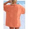 image:imageSOLY HUX Womens Letter Print Graphic Tees Crew Neck Short Sleeve Oversized T Shirt Vintage Summer TopsOrange Letter