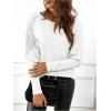 image:imageSOLY HUX Womens Long Sleeve Rhinestone Tops Crew Neck Casual T Shirt Spring Fall ClothesPure White