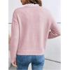 image:imageSOLY HUX Womens Long Sleeve Sweater Lace Trim Notched V Neck Knit Pullover Tops Casual Trendy SweatersPure Pink
