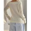 image:imageSOLY HUX Womens Off The Shoulder Sweater Boat Neck Knit Top Pullover Fall ClothesPlain Apricot