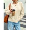 image:imageSOLY HUX Womens Oversized Sweater Long Sleeve Crewneck Cute Pullover Knit Tops Casual Trendy Fall Winter ClothingPlain Beige